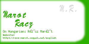 marot racz business card